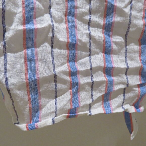 RAILS Thea Top in Tahiti Stripe Linen Blend Oversized Gauzy Boho Beachy - Size M - Picture 11 of 13